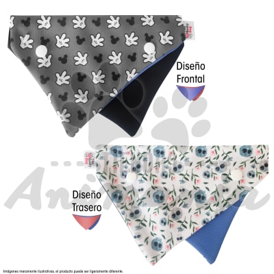 THE ROCKY DOG BANDANA DOBLE CHICA DISEÑO MICKY & SKULL1