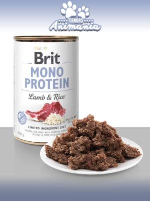 BRIT CARE LATA PERRO MONO PROTEIN LAMB & RICE 400 G1