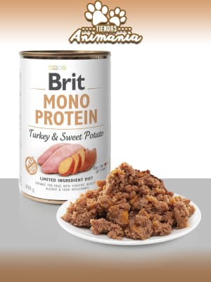 BRIT CARE LATA MONO PROTEIN PAVO Y BATATA 400 GR1