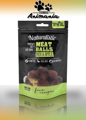 NATURALISTIC SNACK PARA PERROS MEAT BALLS DUCK & APPLE 100 GR