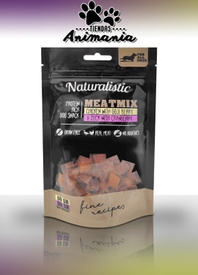 NATURALISTIC SNACK PARA PERROS MEATMIX CHICKEN GOJI BERRY & DUCK CRANBERRY 100 GR1