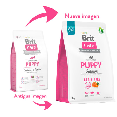 BRIT CARE PERRO CACHORRO LIBRE DE GRANOS SABOR SALMON 3 KG