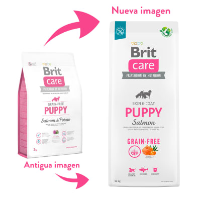 BRIT CARE DOG PUPPY GRAIN FREE SALMON - PERRO CACHORRO LIBRE DE GRANOS SABOR SALMON 12 KG