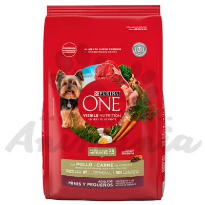 PURINA ONE PERRO ADULTOS MINIS Y PEQUEÑOS CON POLLO Y CARNE 2 KG