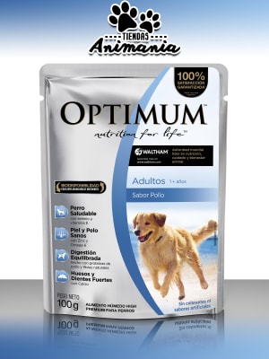 OPTIMUM POUCH PERRO ADULTO RAZA MEDIANA Y GRANDE | POLLO 100 GR1