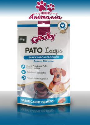 GOOFY SNACKS PATO LOOPS HIPOALERGENICOS 60 GR1