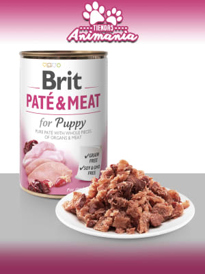 BRIT CARE LATA PERRO PATE & MEAT PUPPY | POLLO Y PAVO 800GR1
