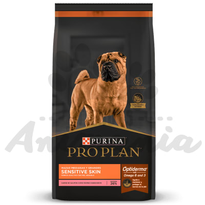 PRO PLAN PERROS ADULTOS CON PIEL SENSIBLE RAZAS MEDIANAS Y GRANDES | SENSITIVE SKIN 12 KG