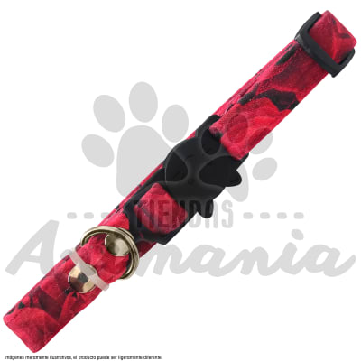 THE ROCKY DOG COLLAR PARA GATO DISEÑO RED ROSES1