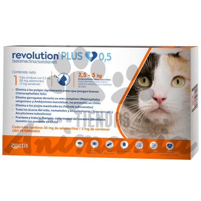 REVOLUTION PLUS 0,50 ML GATO DE 2.5 - 5 KG