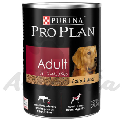 PRO PLAN LATA PERRO ADULTO POLLO Y ARROZ 368.5 GR1