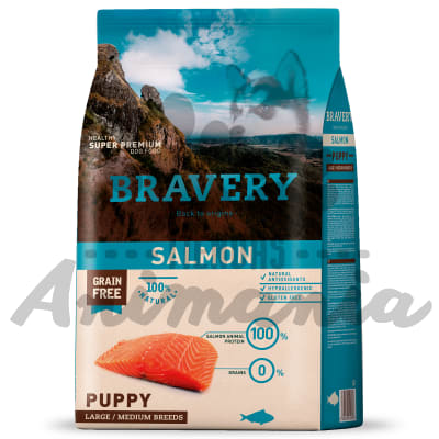 BRAVERY SALMON PUPPY LARGE/MEDIUM BREEDS 4 KG