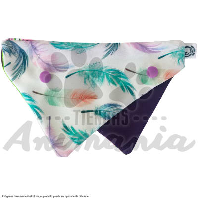 THE ROCKY DOG BANDANA DOBLE CHICA DISEÑO SANDIA CON PLUMAS