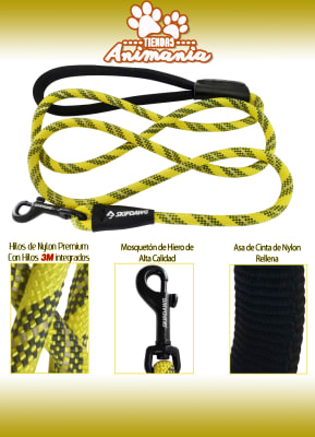 SKIPDAWG PATHFINDER DOG LEASH CORREA DE CUERDA ULTRA-RESISTENTE AMARILLA