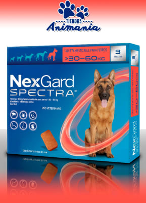 NEX GARD 3 TABLETAS SPECTRA MASTICABLES 30 - 60 KG