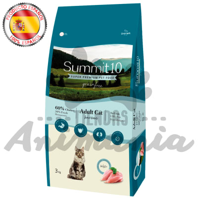 SUMMIT 10 GRAIN FREE CAT HAIR CARE CHICKEN - PARA CUIDADO DE CABELLO EN GATOS SABOR A POLLO LIBRE DE GRANOS3 KG1