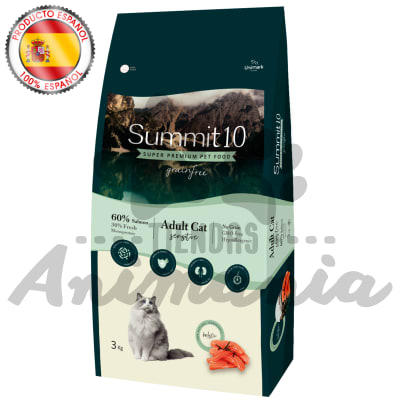 SUMMIT 10 GRAIN FREE CAT SENSITIVE SALMON - PARA GATOS SABOR A SALMON LIBRE DE GRANOS 3 KG1