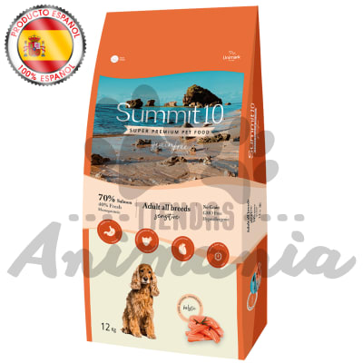 SUMMIT 10 GRAIN FREE DOG ALL BREEDS SALMON & POTATO - PARA PERROS DE TODOS LOS TAMAÑOS SABOR A SALMON Y PAPA LIBRE DE GRANOS 12 KG1