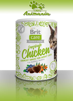BRIT CARE CAT SNACK SUPERFRUITS POLLO 100 GR