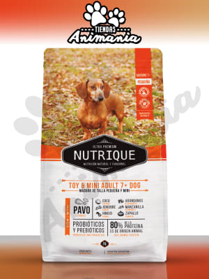 NUTRIQUE PERRO TOY & MINI ADULT 7+ | MINIS Y PEQUEÑOS ADULTOS 7+ DE 3 KG1