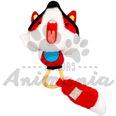GIGWI PELUCHE TUG HERCULES ZORRO CON CUERDA ELÁSTICA PARA PERROS1
