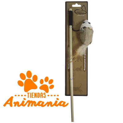 MARBEN PETS VARILLA RATON CON PLUMAS (40CM)1