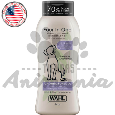 WAHL SHAMPOO PARA PERROS 4 EN 1 CALMING - CON ACCIÓN TRANQUILIZANTE 710 ML1