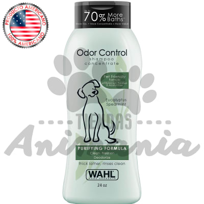 WAHL SHAMPOO PARA PERROS CONTROL DE OLOR CONCENTRADO CON EUCALIPTO Y MENTA 710 ML1
