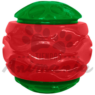 WARRIOR TOYS PELOTA BICOLOR PARA PERROS CON SONIDO