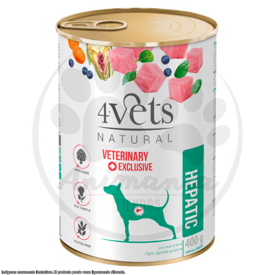 4VETS LATA DOG HEPATIC 400 GR