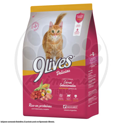 9 LIVES ALIMENTO PARA GATOS ADULTOS CARNE 8 KG