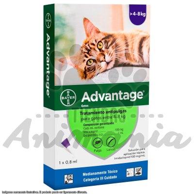 ADVANTAGE SPOT-ON | PIPETA PARA GATOS DE 4 A 8 KG