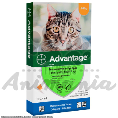 ADVANTAGE SPOT-ON | PIPETA PARA GATOS DE HASTA 4 KG