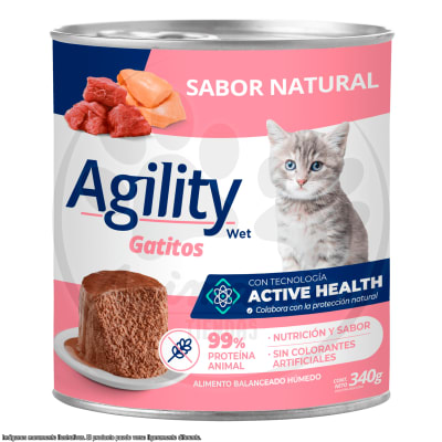 AGILITY LATA GATITO SABOR NATURAL 340 GR