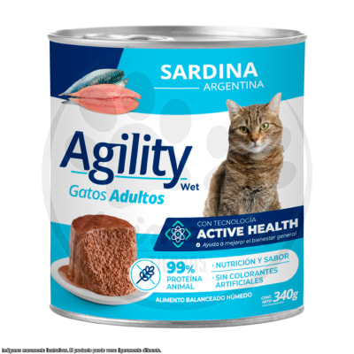 AGILITY LATA GATO ADULTO SARDINA 340 GR1