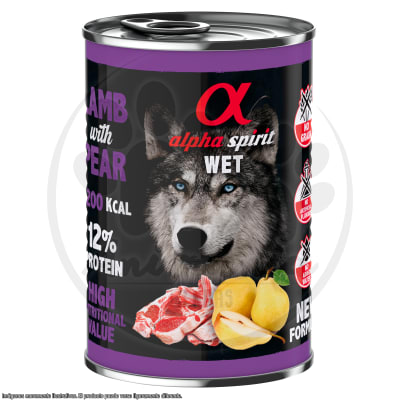 ALPHA SPIRIT ALIMENTO HÚMEDO DE CORDERO CON PERA 400 GR