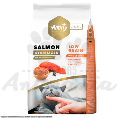AMITY GATO ADULTO ESTERILIZADO SALMON LOW GRAIN 7 KG