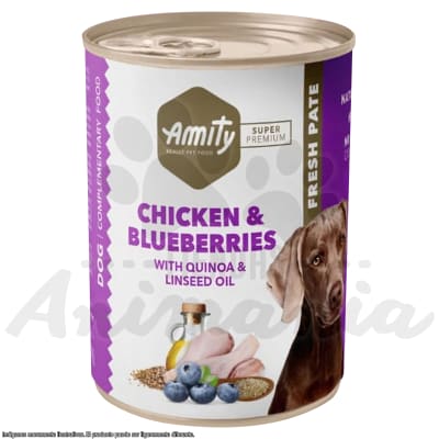 AMITY PERRO LATA CHICKEN AND BLUEBERRY ADULT | ADULTO POLLO Y ARANDANOS 400 GR