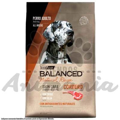 BALANCED NATURAL RECIPE PERROS TODOS LOS TAMAÑOS RECETA CORDERO 3 KG