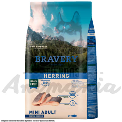 BRAVERY HERRING MINI ADULT SMALL BREEDS | ADULTOS RAZA PEQUEÑA SABOR ARENQUE 7 KG