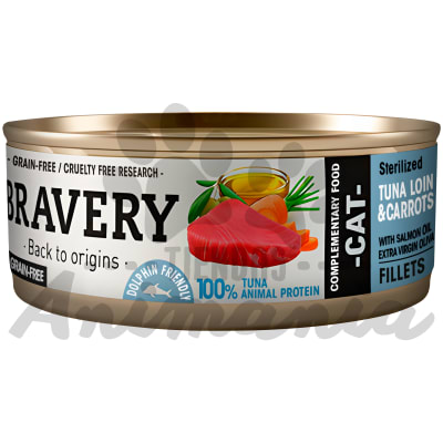 BRAVERY CAT LATA TUNA LOIN & CARROTS STERLIZED (WITH SALMON OIL & EXTRA VIRGIN OLIVE OIL) 70 GR1