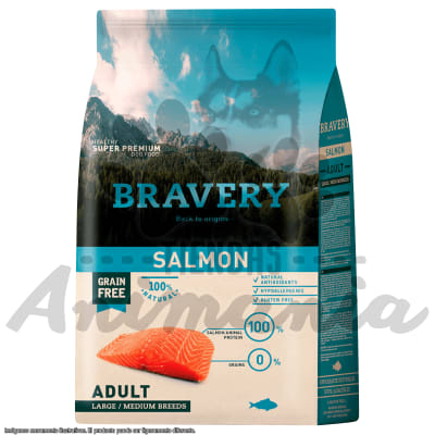 BRAVERY ADULT SALMON LARGE/MEDIUM BREED 4 KG