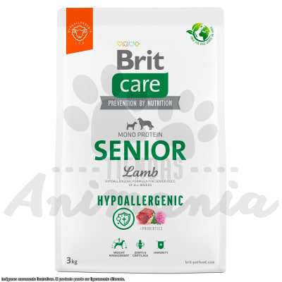 BRIT CARE PERRO SENIOR HIPOALERGENICO SABOR CORDERO 3 KG