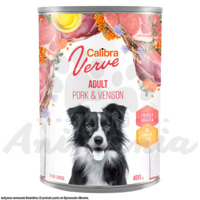 CALIBRA DOG LATA VERVE ADULT PORK & VENISON 400 GR1