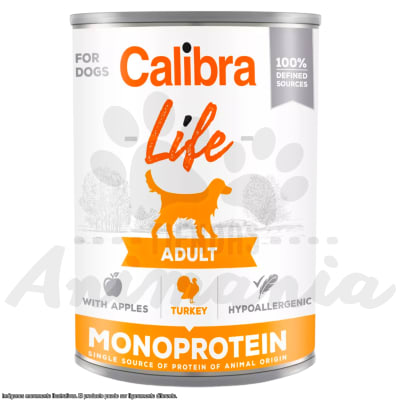 CALIBRA DOG LATA LIFE ADULT TURKEY 400 GR1
