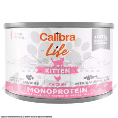 CALIBRA CAT LATA LIFE KITTEN CHICKEN 200 GR1