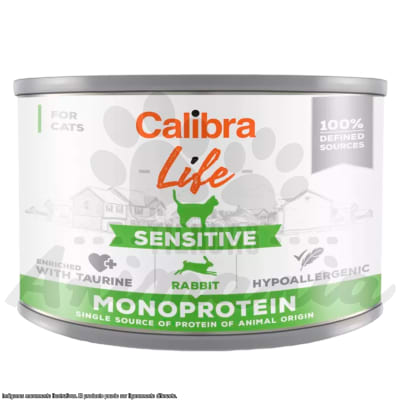 CALIBRA CAT LATA LIFE SENSITIVE RABBIT 200 GR1