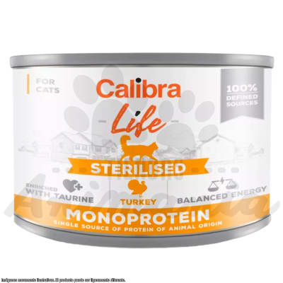 CALIBRA CAT LATA LIFE STERILISED TURKEY 200 GR