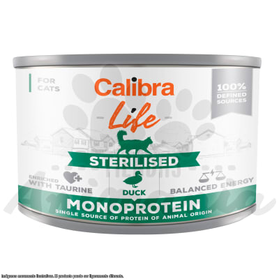 CALIBRA CAT LATA LIFE STERILISED DUCK 200 GR