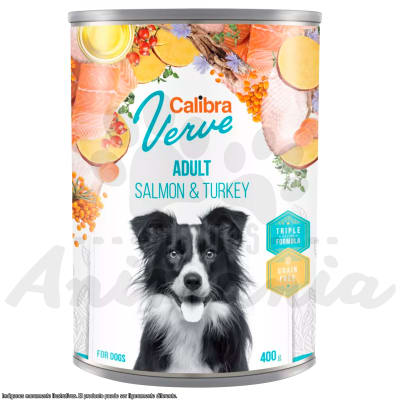 CALIBRA DOG LATA VERVE ADULT SALMON & TURKEY 400 GR1